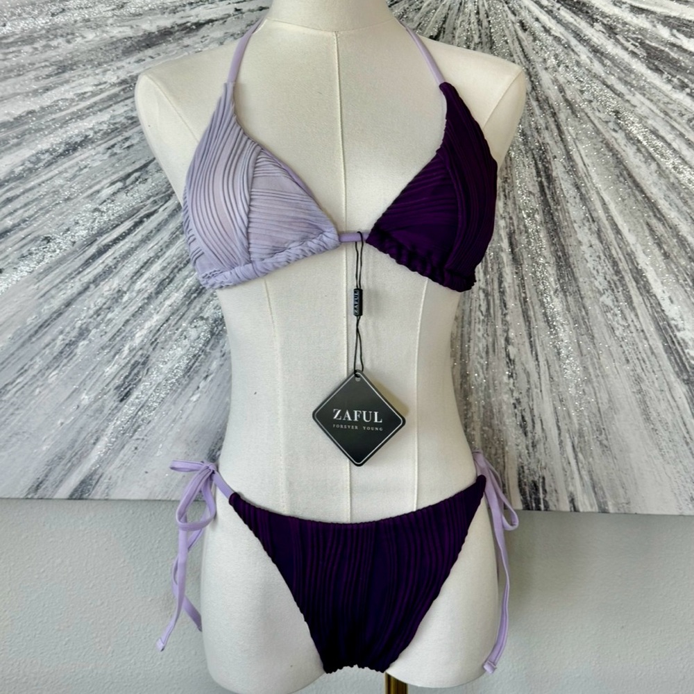 Zaful Purple and Lavender Bikini Set - Small NEW WITH TAGS